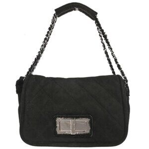 Chanel Black Mouton Mademoiselle Lock Handbag 126350
